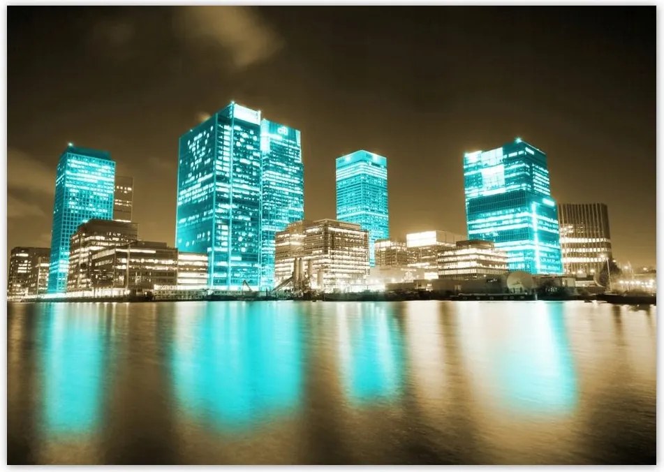 Poszterek A0 Szint Kék felhőkarcolók London