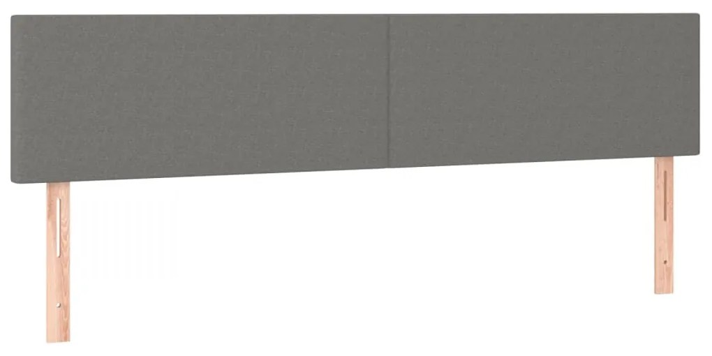 2 db sötétszürke szövet fejtámla 80 x 5 x 78/88 cm