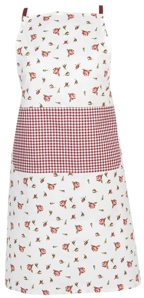 Vintage rózsás konyhai kötény pamut Romantic Roses