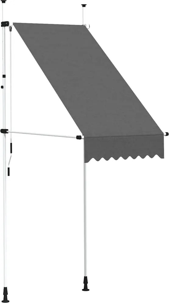 vidaXL kézzel feltekerhető antracitszürke napellenző 100 cm