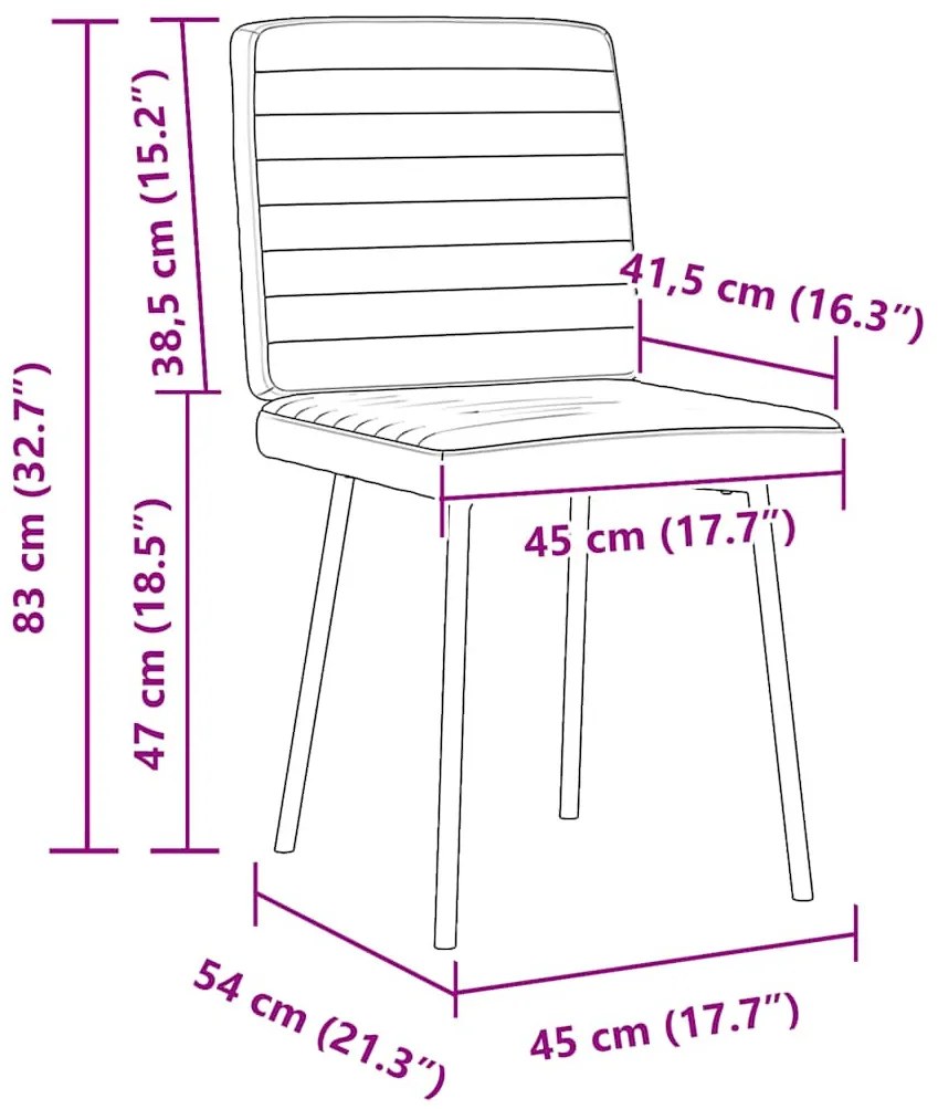 6 db krémszínű bársony étkezőszék