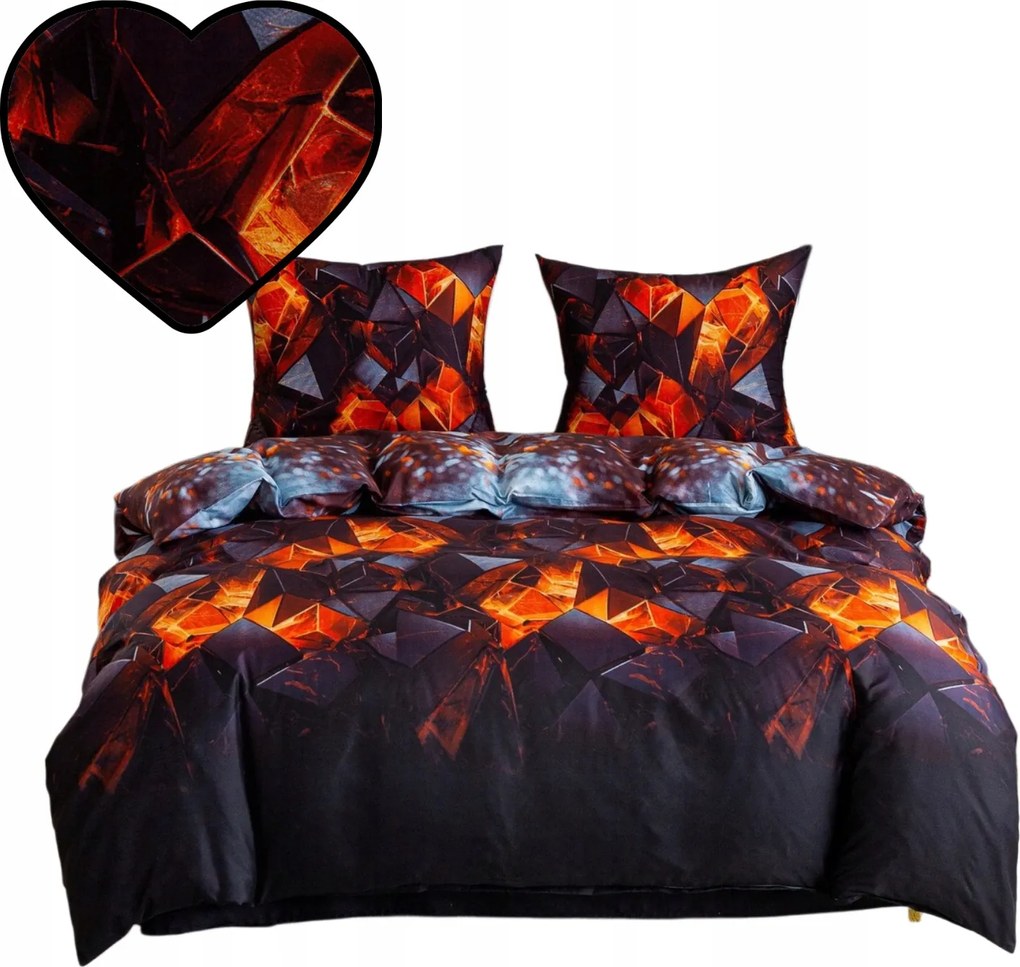 Ágyneműhuzat 160x200 Szatén Pamut Absztrakt Nagy Mintaválaszték