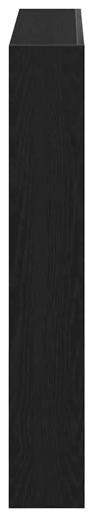 fekete tölgy színű áthidalószekrény LED-ekkel 100 x 17 x 102 cm