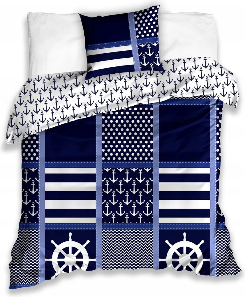 Vitorlás Ágyneműhuzat Szett Tenger Ankera Kormánykerék 140x200