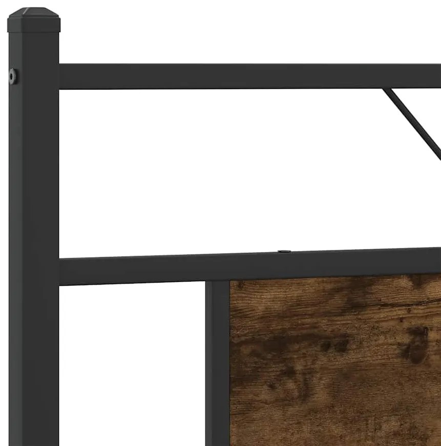 füstös tölgy színű szerelt fa és acél fejtámla 180 cm