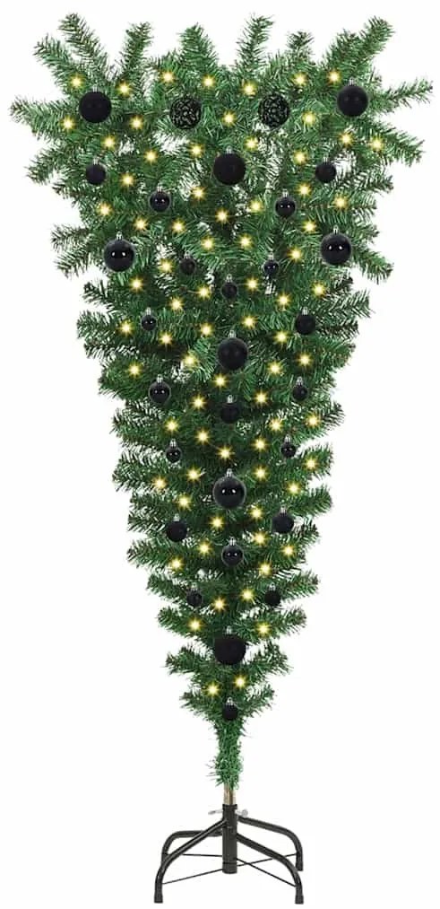 Felforgatott Mesterséges Elővilágított Karácsonyfagömb Készlet