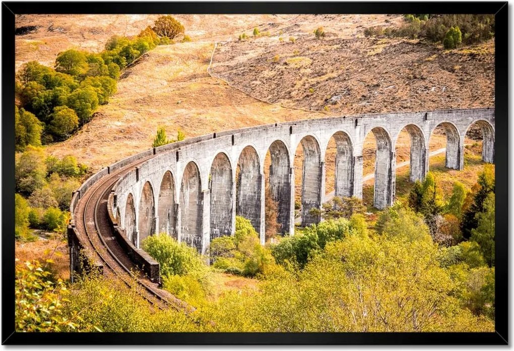 Poszterek keretben 60x40 Vasút Vonatok Sínek