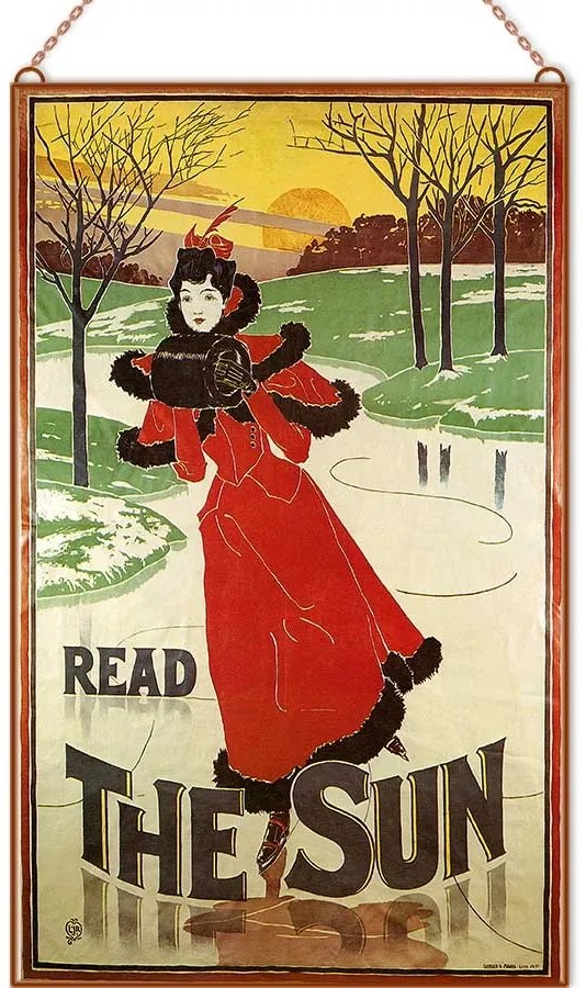 Read the Sun üvegkép, falikép