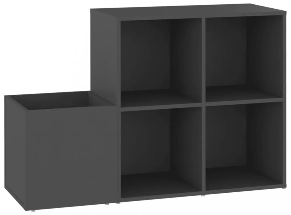 szürke szerelt fa előszobai cipősszekrény 105 x 35,5 x 70 cm