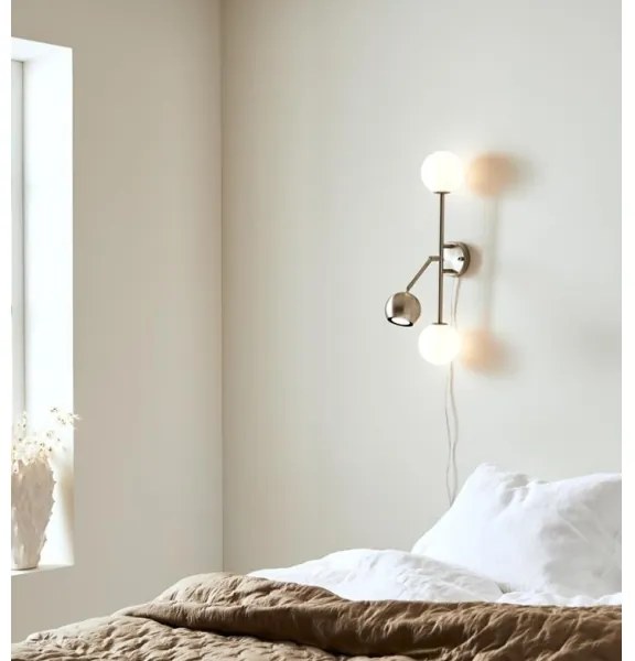 Markslöjd 108256 - Fali lámpa BESIDE 2xG9/20W/230V + 1xGU10/7W/230V króm