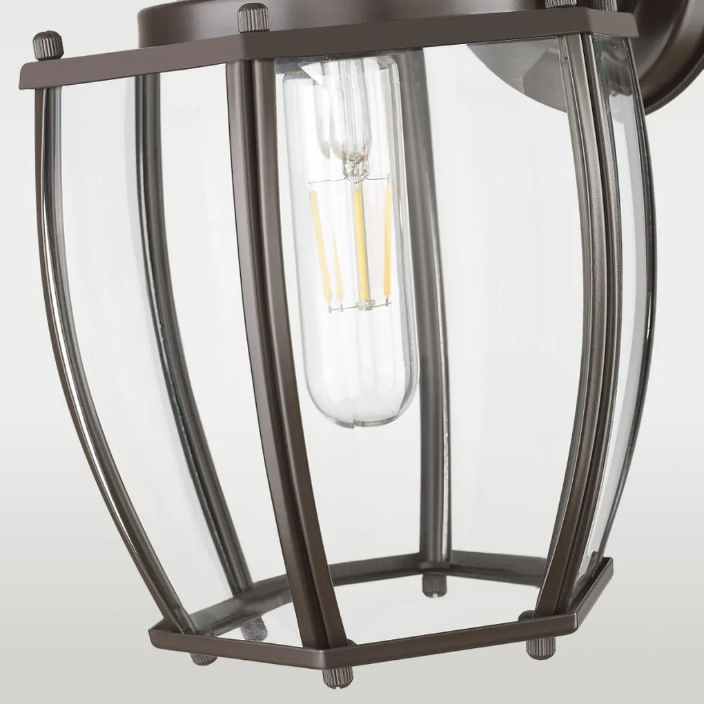 COSMOLIGHT W01661BZ NUUK Klasszikus Kültéri Fali Lámpa Barna E27 IP23