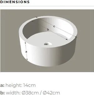 Almeria Emperador Light kőmosdó_42 cm