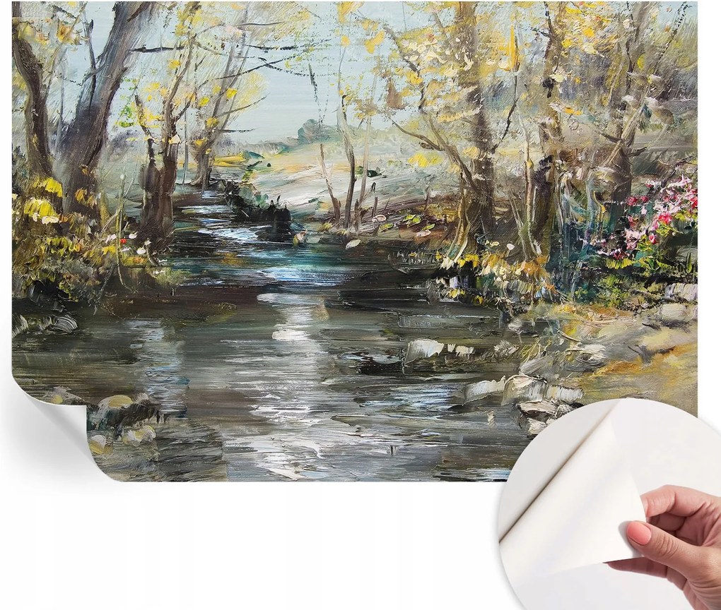 Dekoratív Öntapadós Tapéta Divatos Minták Erdei patak 208x146 cm