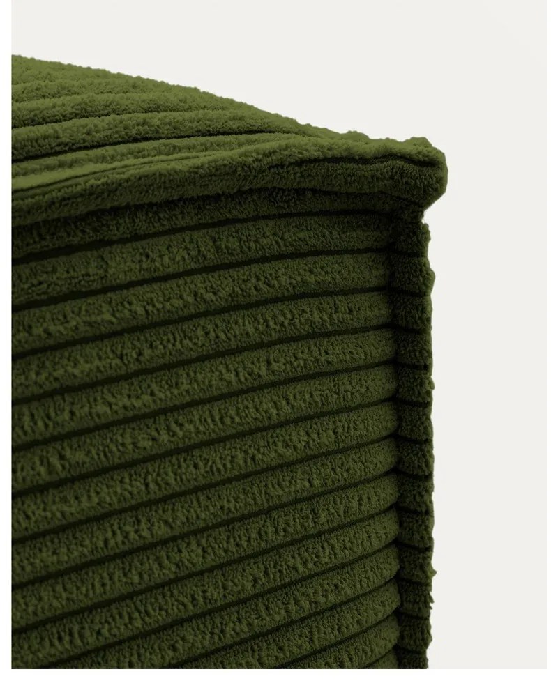 Zöld kordbársony lábtartó Blok – Kave Home