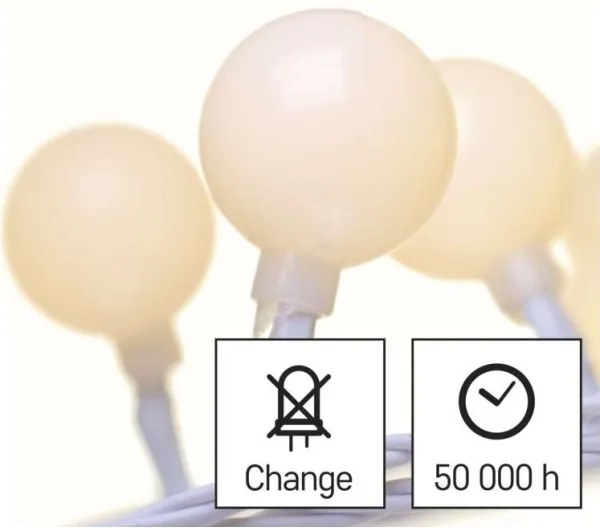 LED kültéri fényfüzér 40xLED/9m IP44 meleg fehér