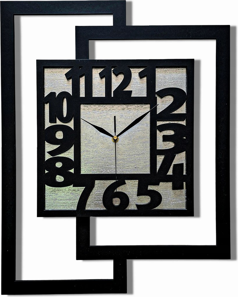 Nagy,modern Falióra,nappaliba,loftba, Minimalizmus,ezüst, Csendes