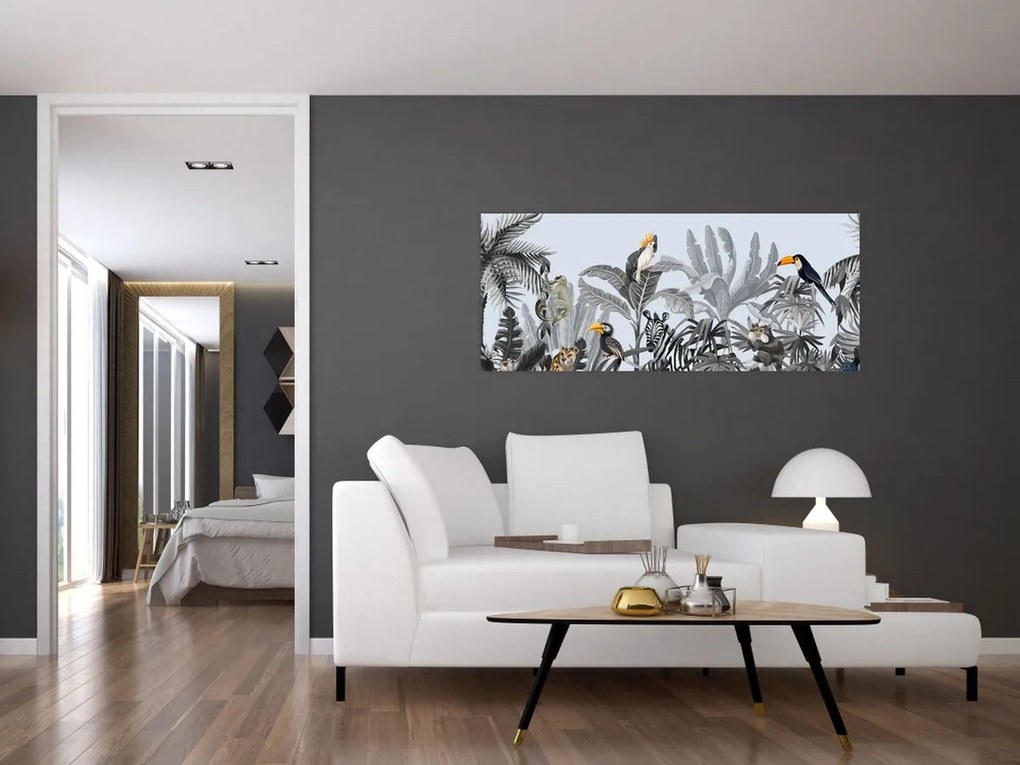 Kép - Illusztrált dzsungel (120x50 cm)