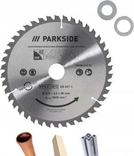 Fa Tárcsa Mdf Körfűrész 210 mm 42 Fogas Parkside