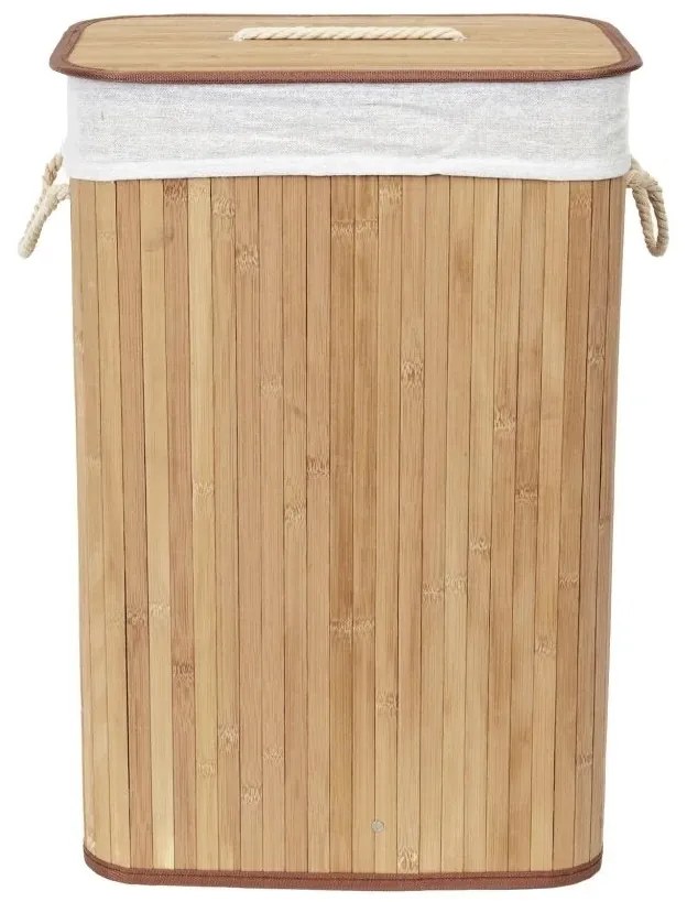 Compactor Bamboo szennyestartó kosár, szögletes,természetes