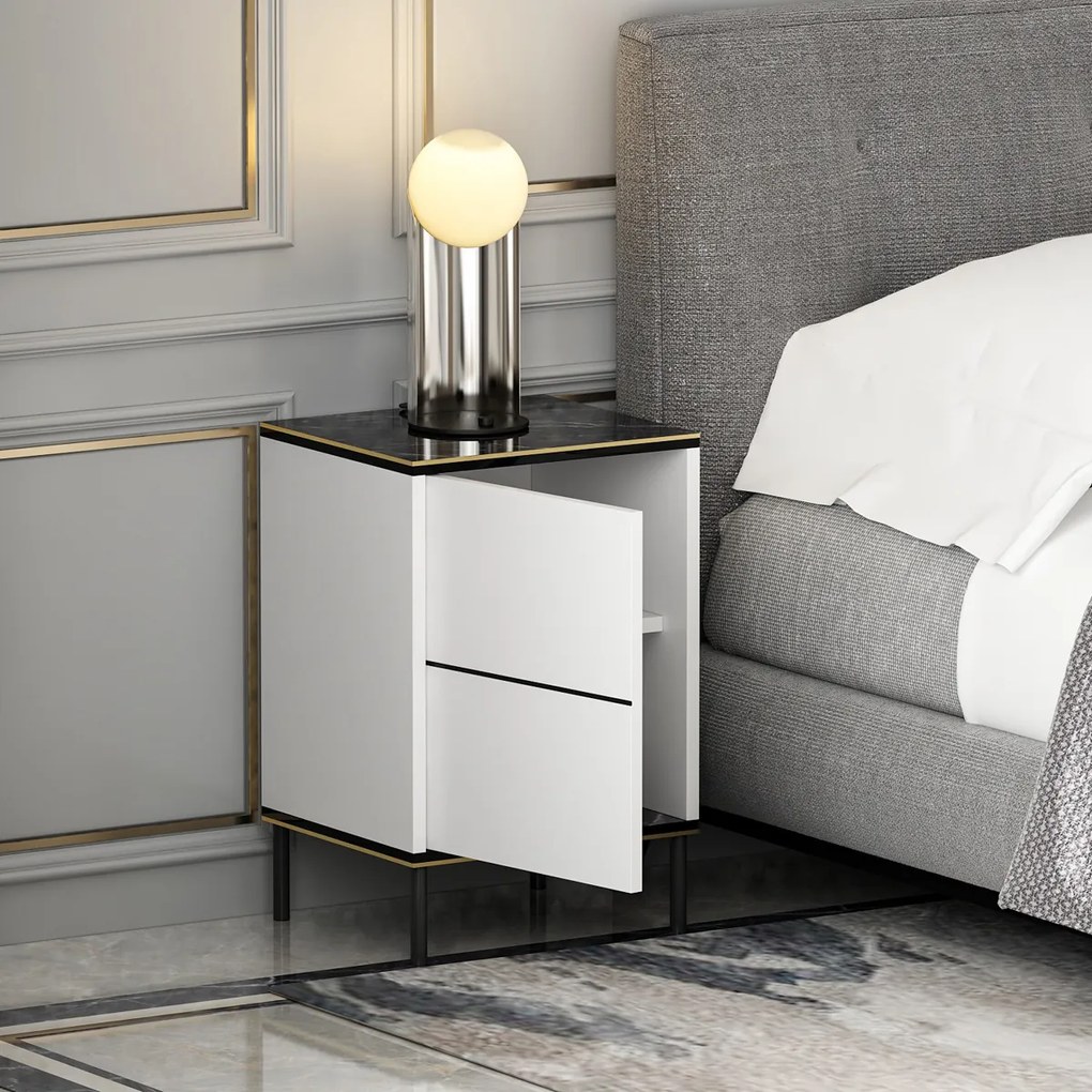 Imaj White Marble éjjeliszekrény