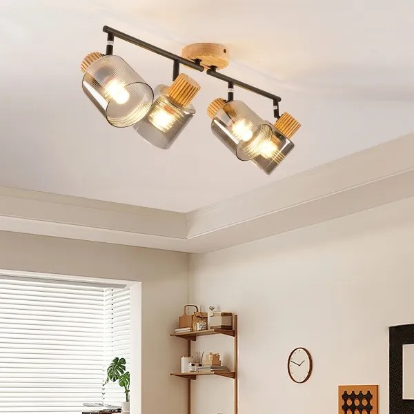 Brilagi - HYGGE spotlámpa 4xE14/15W/230V kaucsukfa/füstszínű