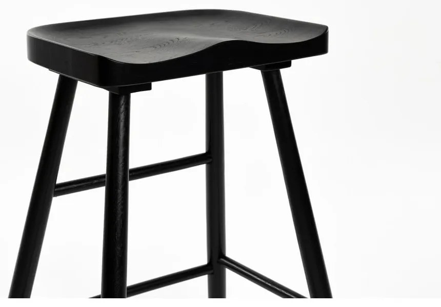 Fekete tölgyfa bárszék (ülésmagasság 65,5 cm) Vander – White Label