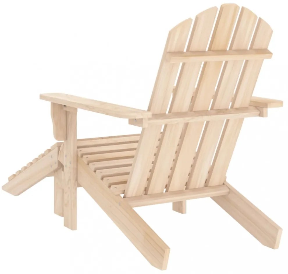 tömör fenyőfa kerti Adirondack szék zsámollyal
