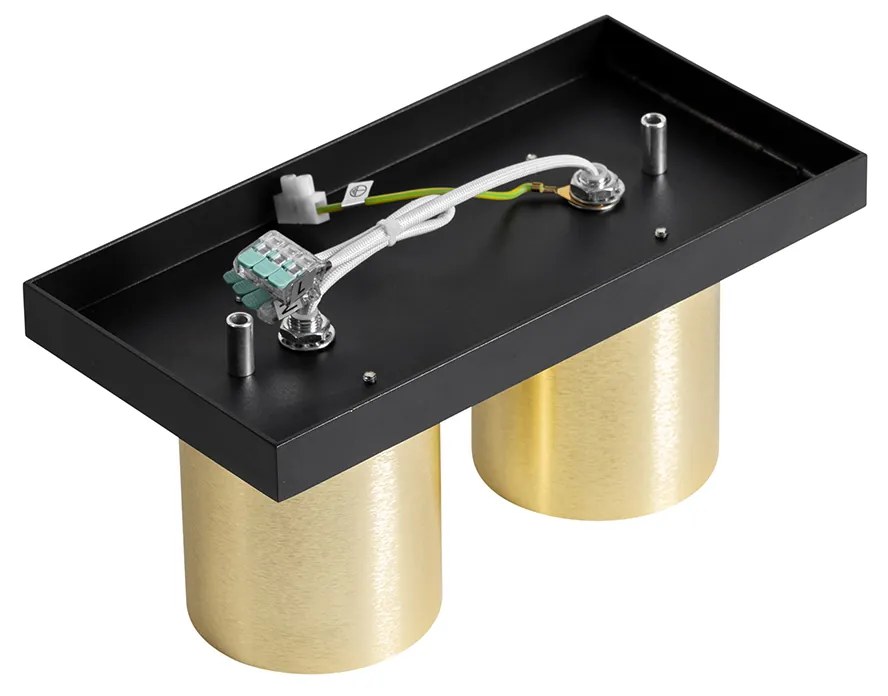 Modern mennyezeti spotlámpa fekete arannyal 2-lámpás - Tubo