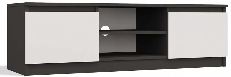 Aldabra RTV120 TV szekrény, 120x36x40 cm, antracit-fehér