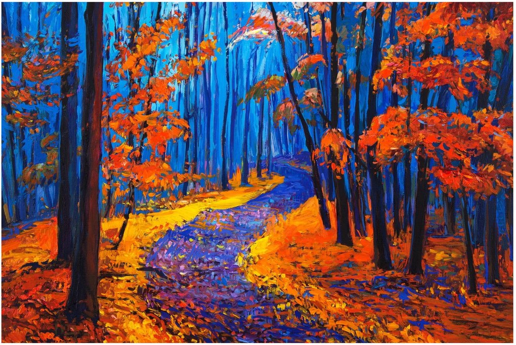 Egy őszi erdő képe (90x60 cm)