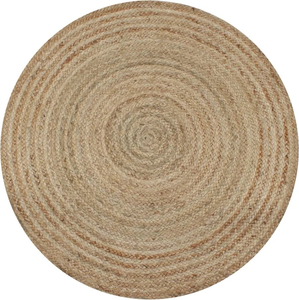 vidaXL kör alakú fonott juta szőnyeg 90 cm