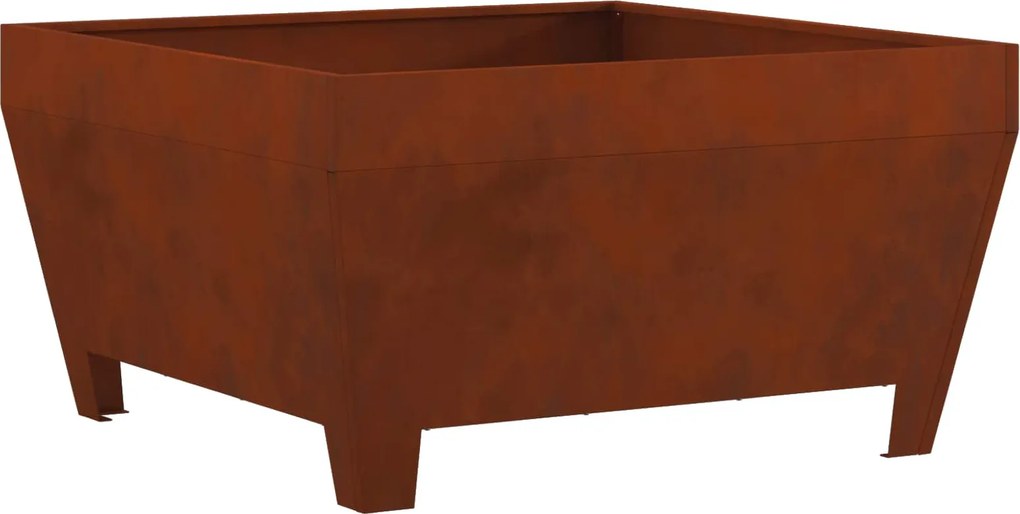 vidaXL Tűzrakó Barna 80 x 80 x 43 cm Időjárásálló acél