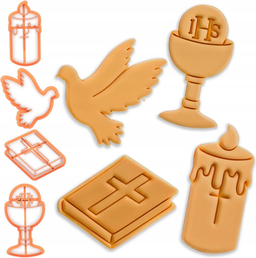 Prémium Közösségi Kekszlyukasztó Formák Elsőáldozás Készlet 4