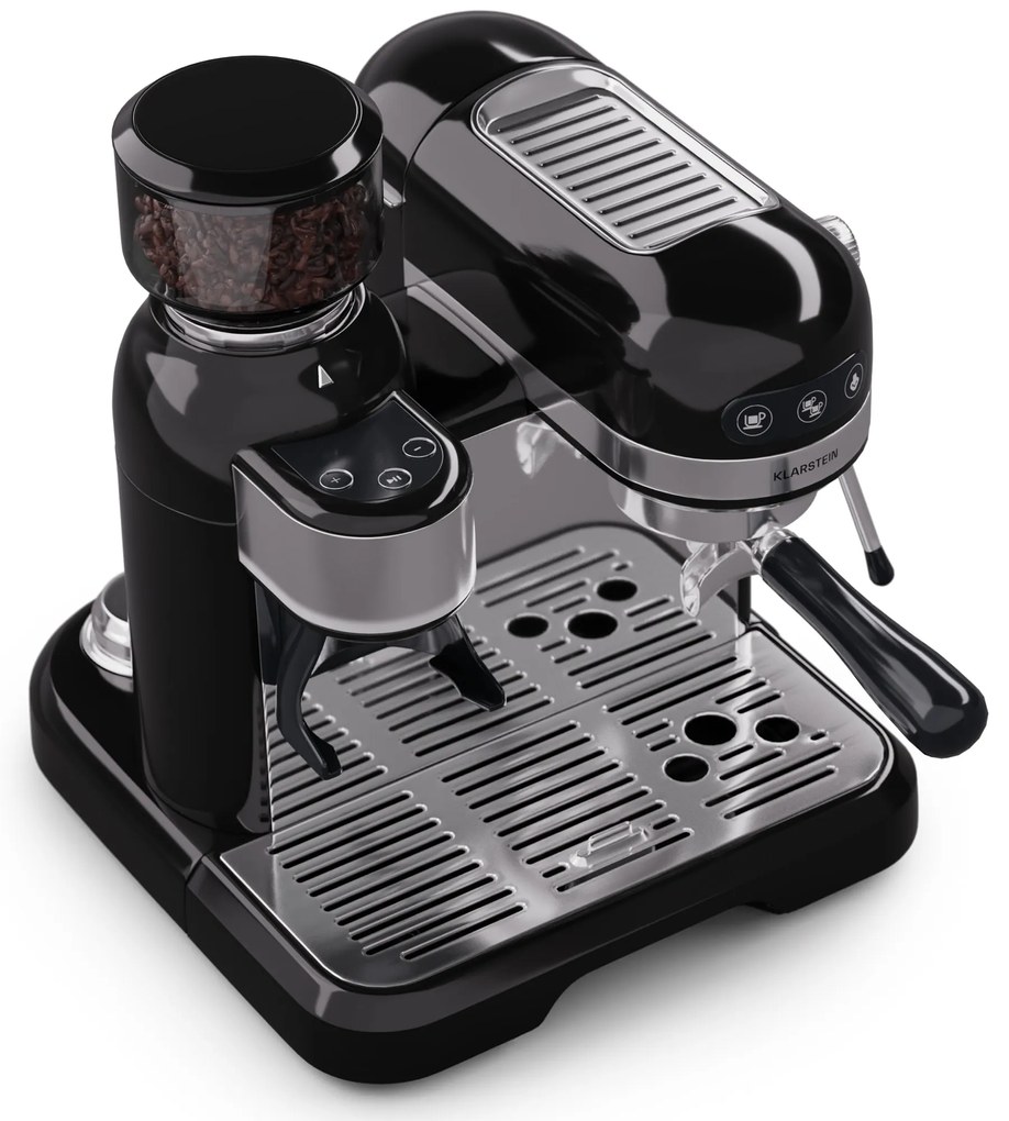 Klarstein Bella Café, eszpresszó kávéfőző, őrlővel együtt, 1550 W, 20 bar, 1,4 liter
