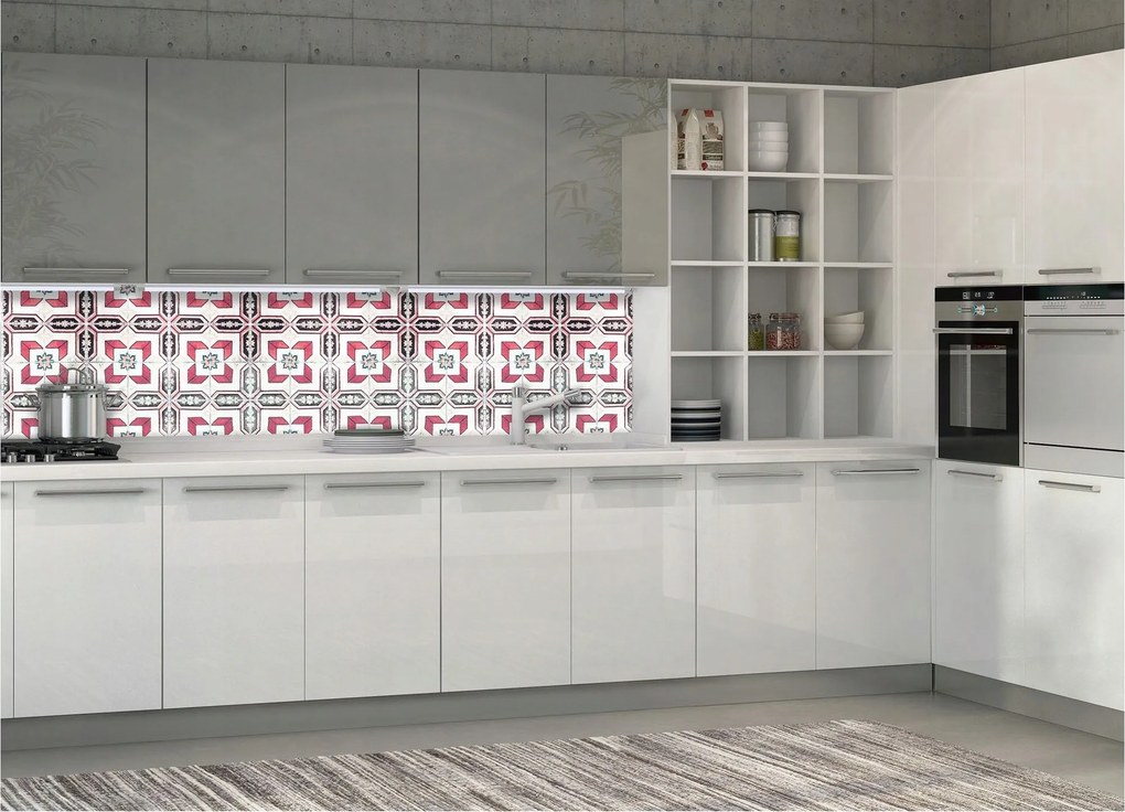 Flizelin fotótapéta Retro Csempe Geometriai díszek 250x60 +ragasztó