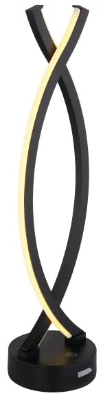 Globo 58457S - HELA LED érintős asztali lámpa, 1W, 3,7V, fekete