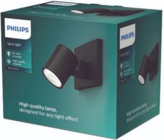 Philips - LED RGBW fényerőszabályozható spotlámpa RUNNER 1xGU10/6,5W/230V fekete
