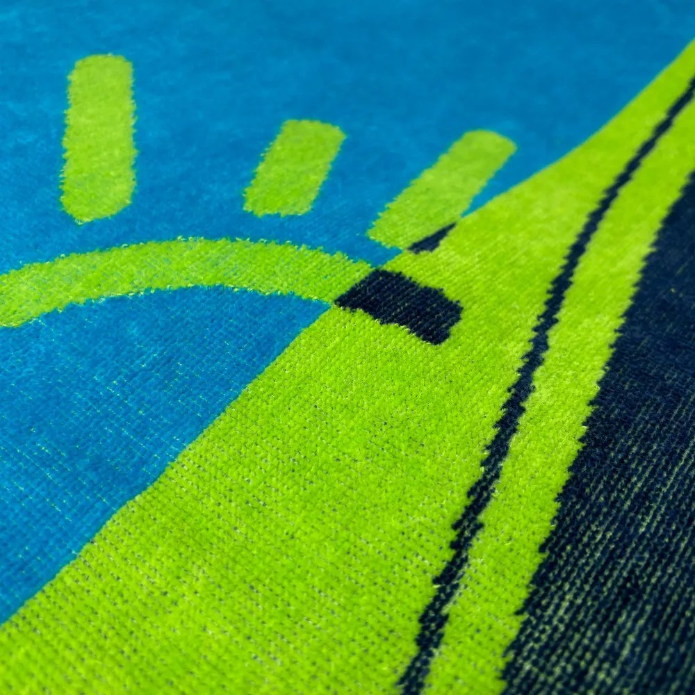 Balaton 2024 kék-zöld strandtörölköző