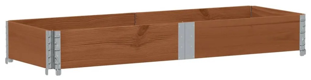 Barna tömör fenyőfa kerti növénytartó 150 x 50 cm