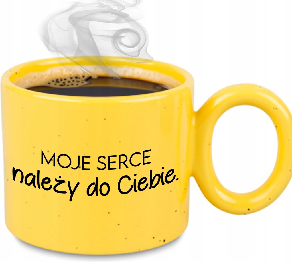 Bögre XXL Sárga Pároknak Ajándék Évfordulóra Szívem A tiéd