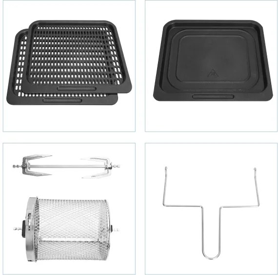 Aigostar forrólevegős sütő 1400W/230V, 12 l, fekete