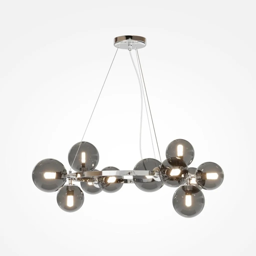 MAYTONI MOD545PL-11CH DALLAS Modern Függesztett Lámpa Króm, Füstös G9 IP20