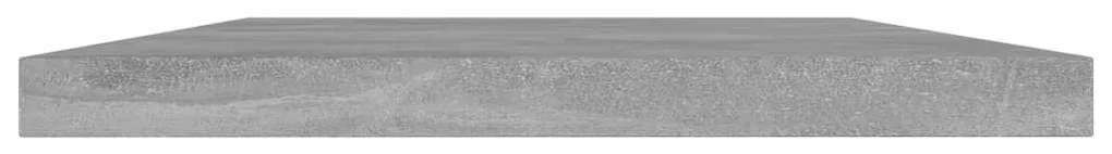 4 db betonszürke szerelt fa könyvespolc 40 x 20 x 1,5 cm