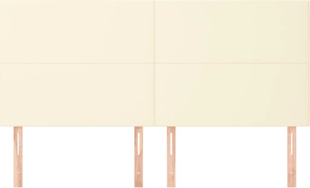 krémszínű műbőr fejtámla 160x5x118/128 cm