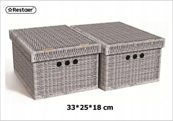 Elegáns dekorációs dobozok 33x25x18 cm ideális tároláshoz