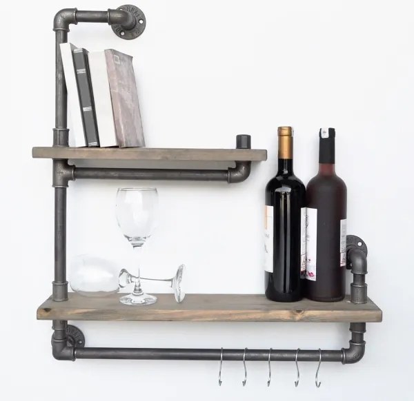 Fali polc BORURAF 58x60 cm fenyő