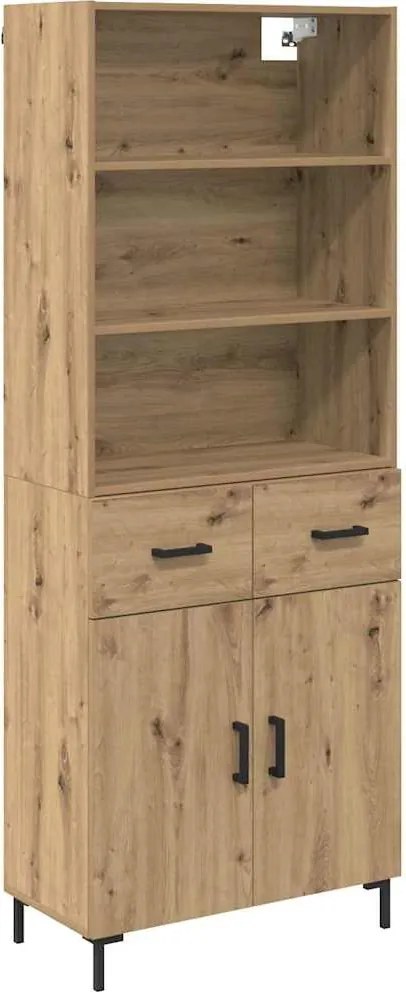 vidaXL Magasfiú fiókkal Artisan tölgy 69,5 x 34 x 180 cm Faanyag