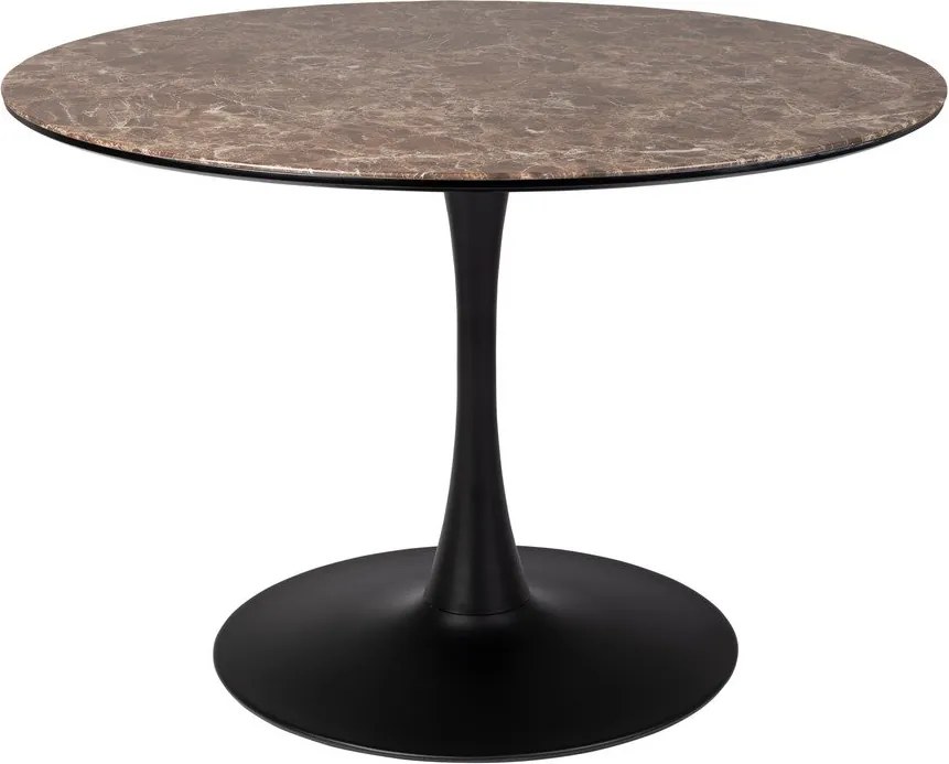 Kerek étkezőasztal márvány dekoros asztallappal ø 110 cm Maru – White Label