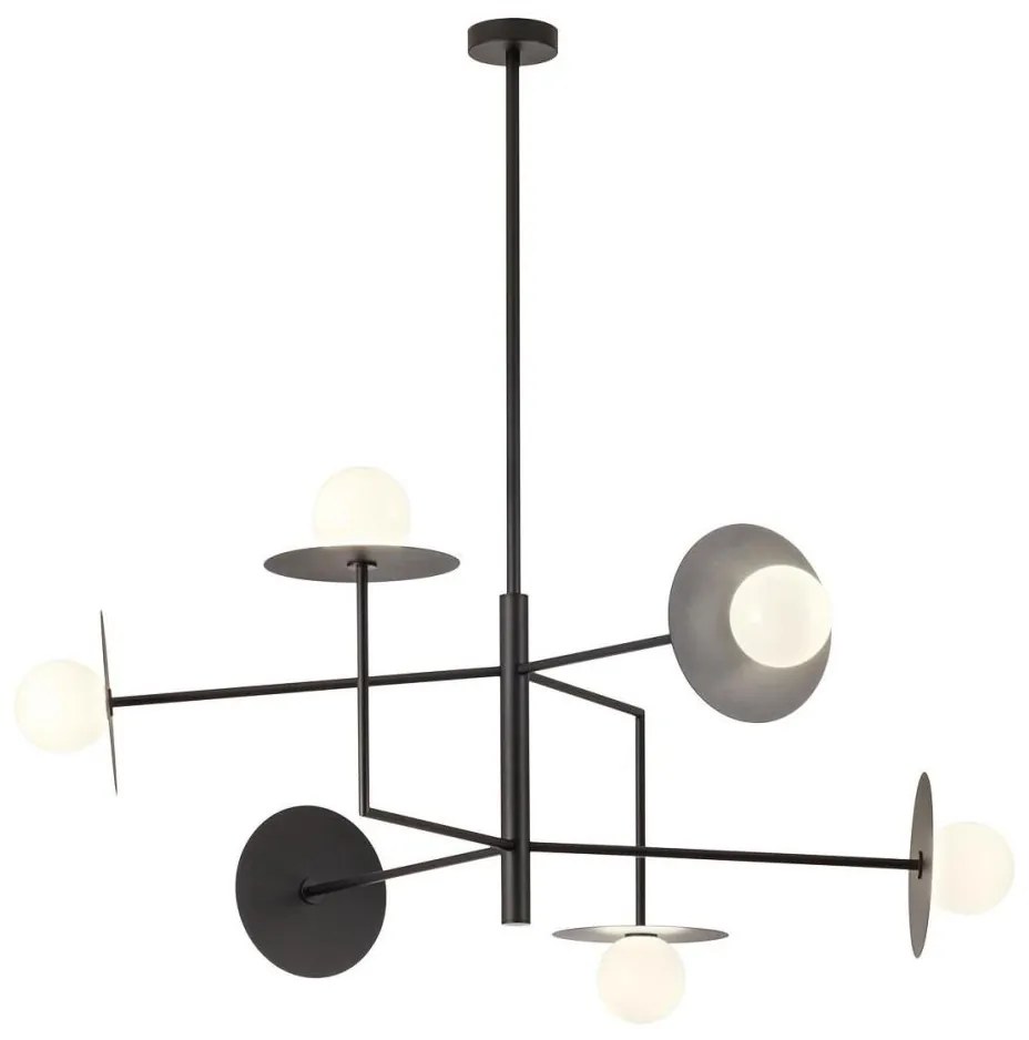 Redo 01-2734 - Csillár rúdon PLATO 6xG9/10W/230V fekete