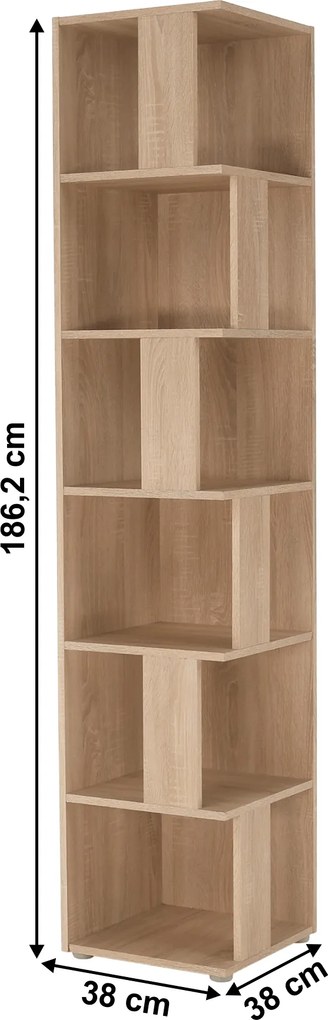 Sarok polc, sonoma tölgy, KORIND